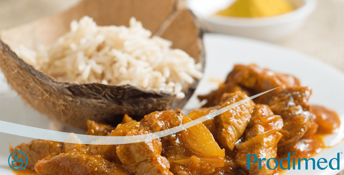 Marha curry karfiol rizzsel